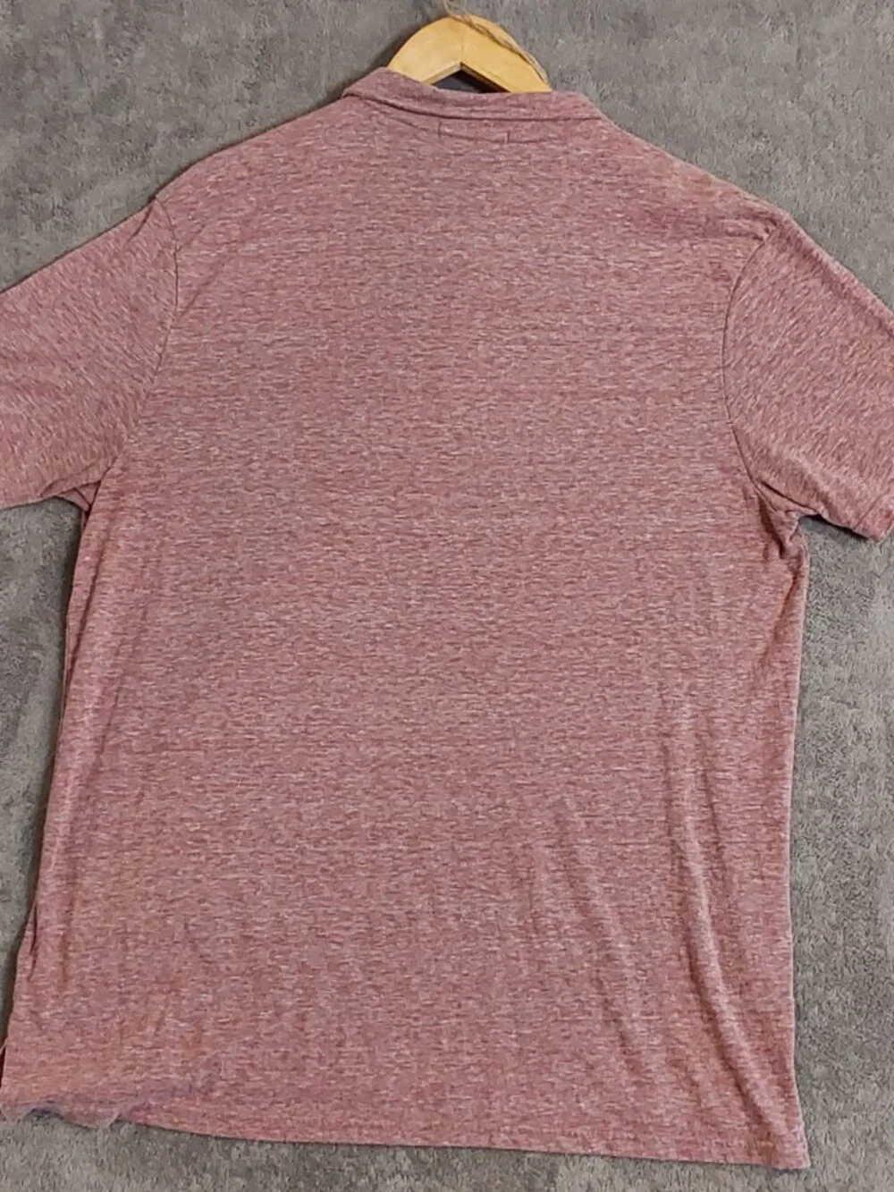 Threads 4 Thought Men's Heather Mauve Polo Shirt XL Organic Cotton Blend